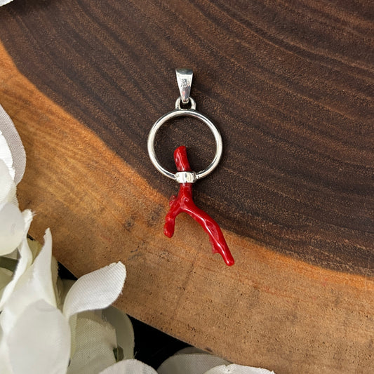 Red Horn Coral Pendant