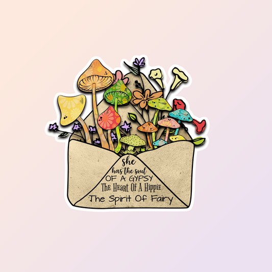 Soul Of A Gypsy Mushroom Sticker