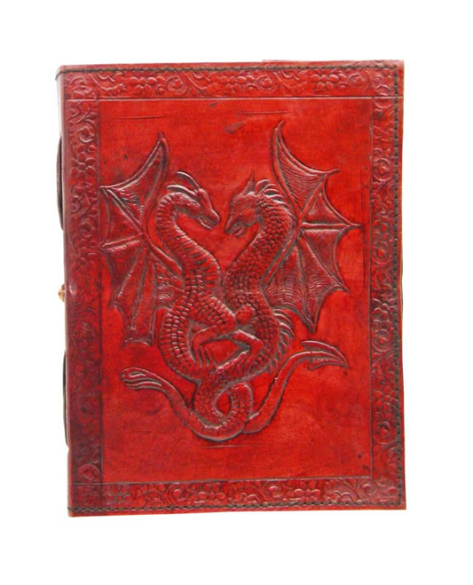 Double Dragon Leather Journal w/Cord