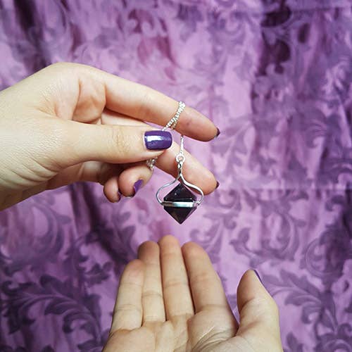 Pendulum - Amethyst Herkimer Style