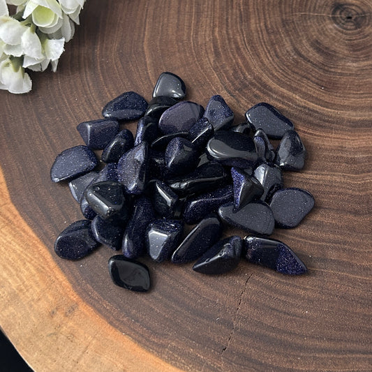 Blue Goldstone Tumbled