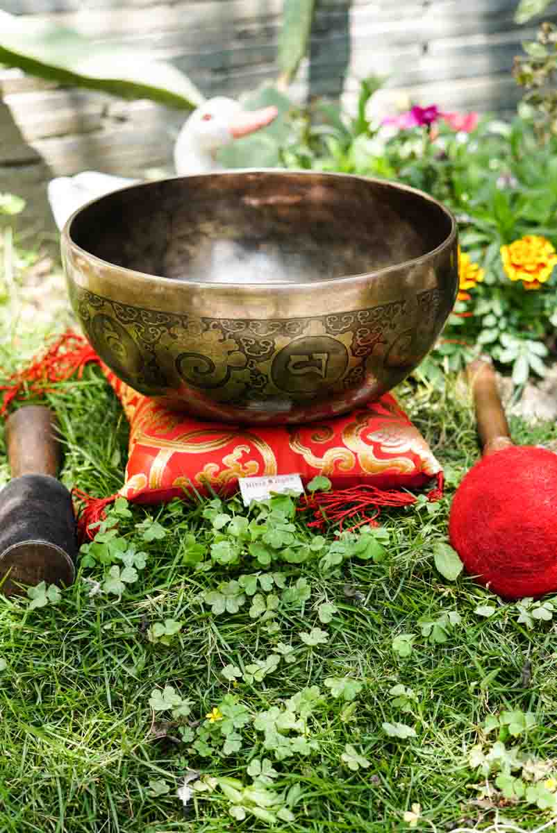 8" Lotus Cosmos Tibetan Singing Bowl - Throat