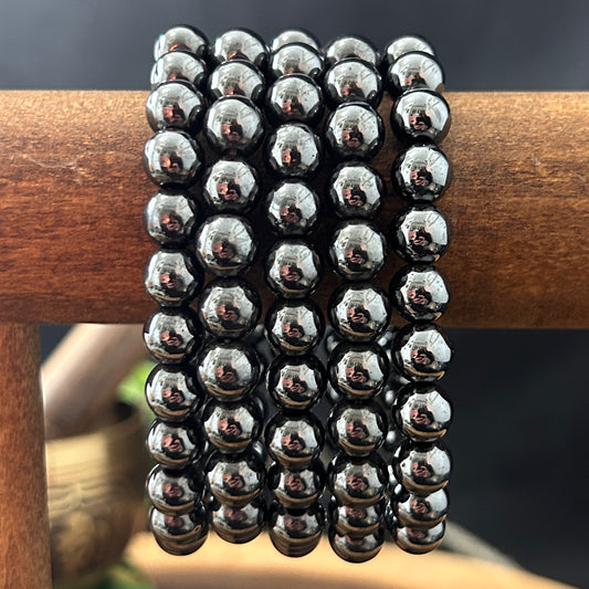 Hematite 8mm Stretch Bracelet