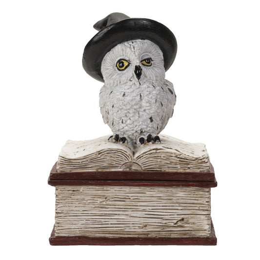 Owl On Spell Book Figurine