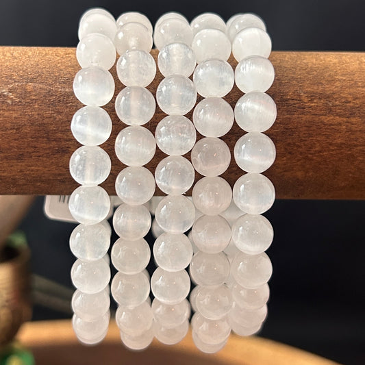 Selenite 8mm Stretch Bracelet