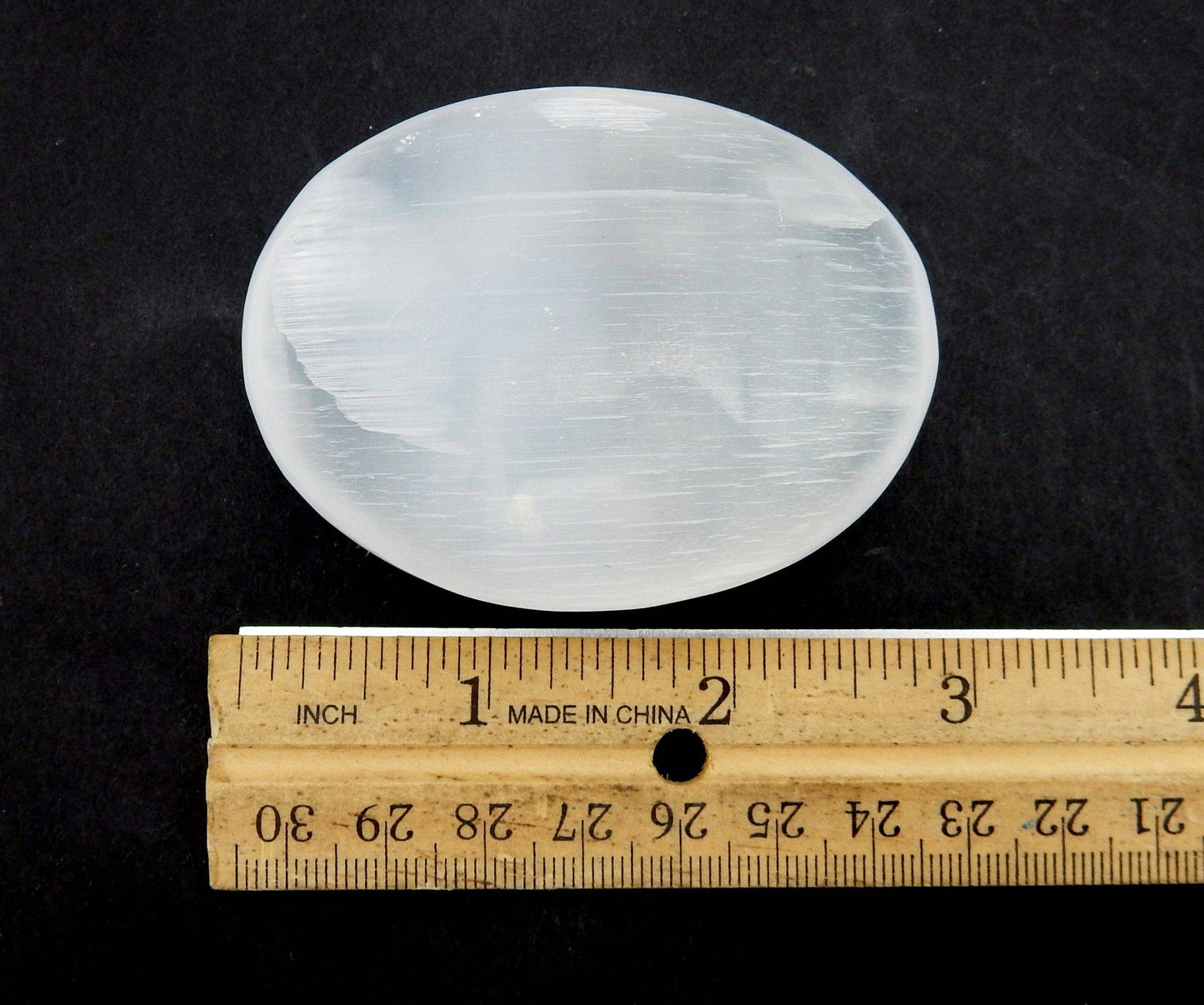 Selenite Palm Stone