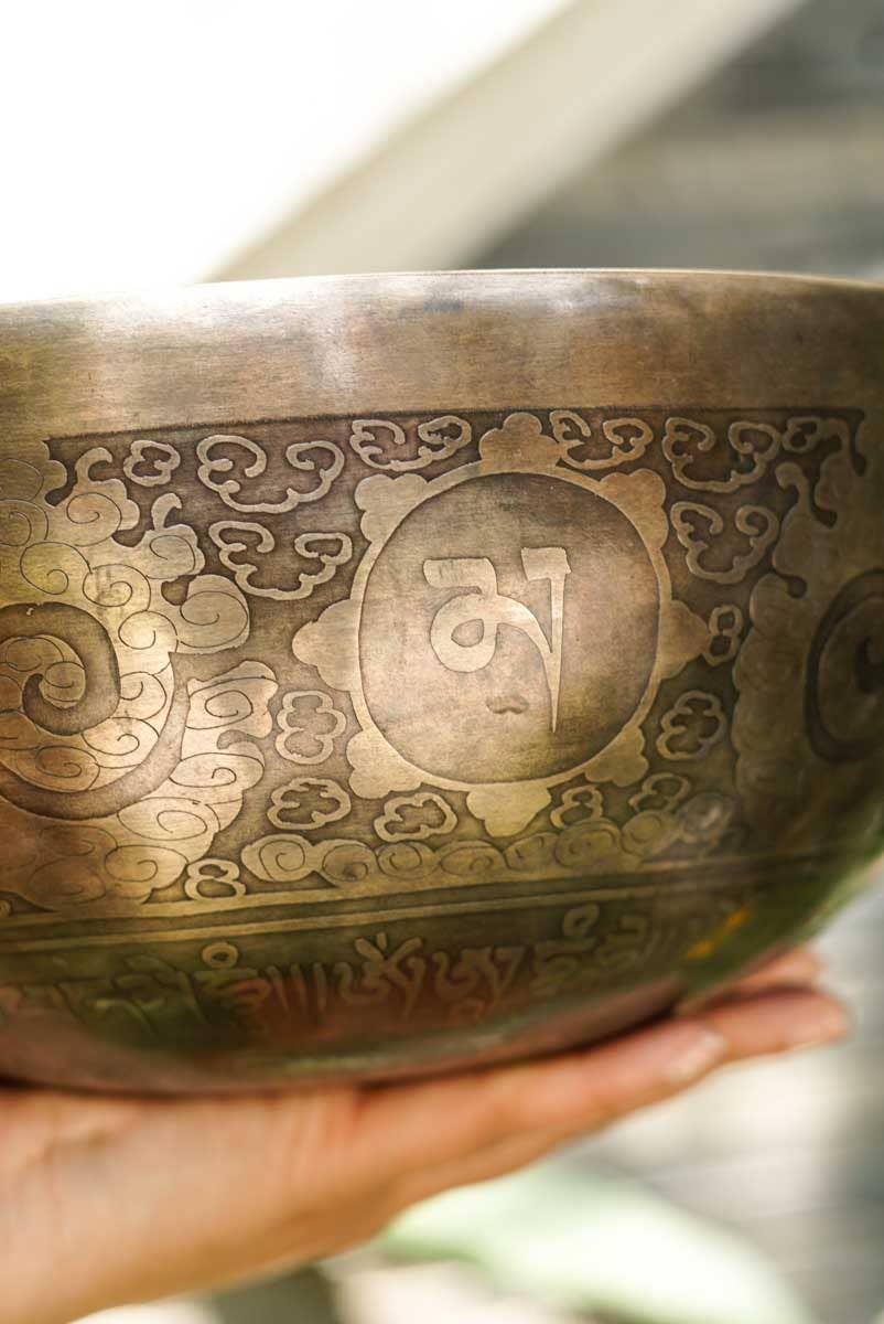 8" Lotus Cosmos Tibetan Singing Bowl - Throat