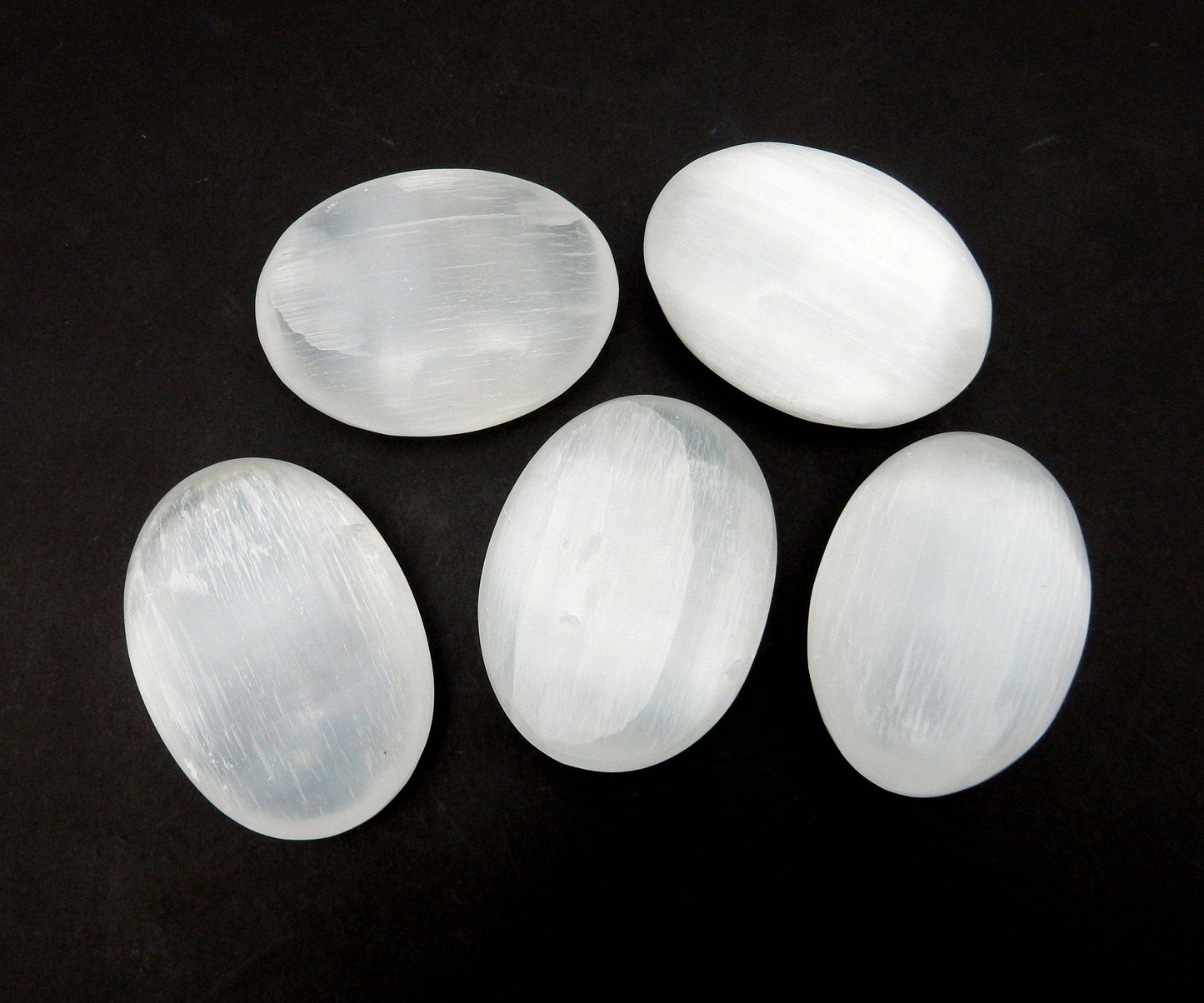 Selenite Palm Stone