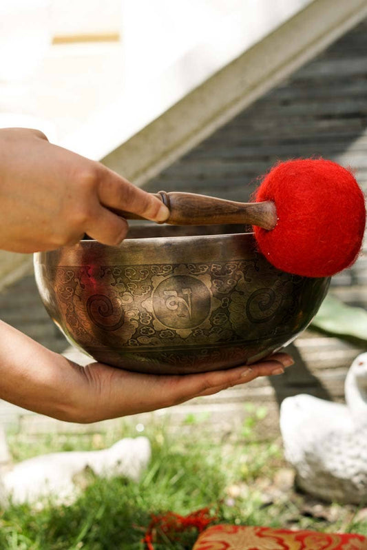 8" Lotus Cosmos Tibetan Singing Bowl - Throat