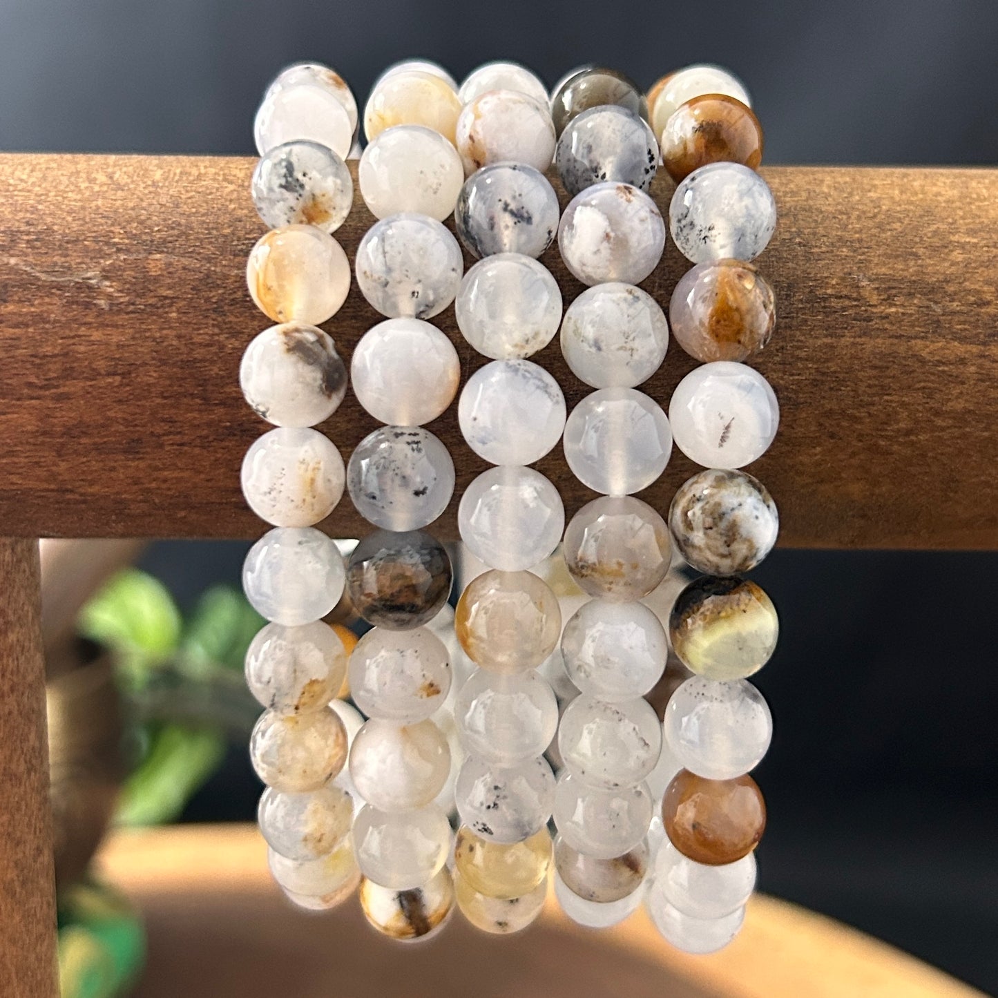 Dendritic Opal 8mm Stretch Bracelet