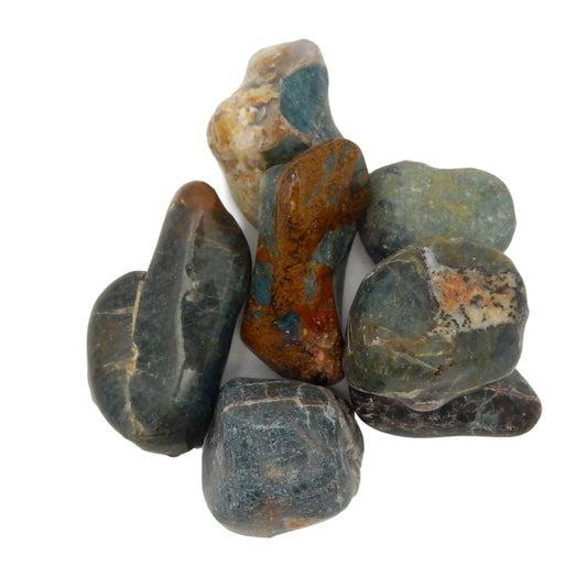 Blue Apatite Tumbled Raw Stones