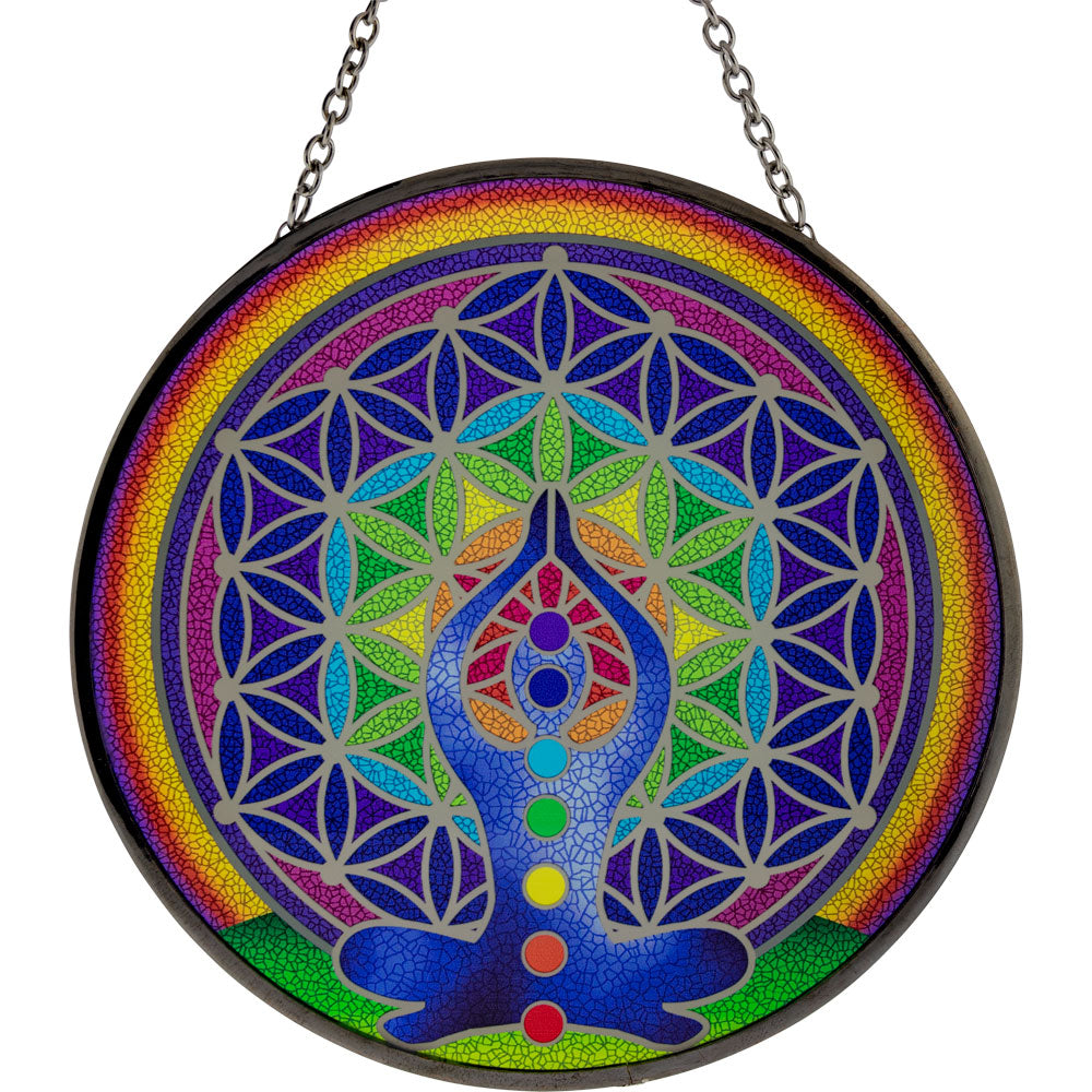 Suncatcher - Yoga Flower of Life - 6"