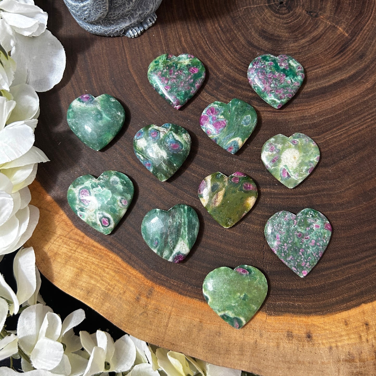 Ruby Fuchsite Hearts