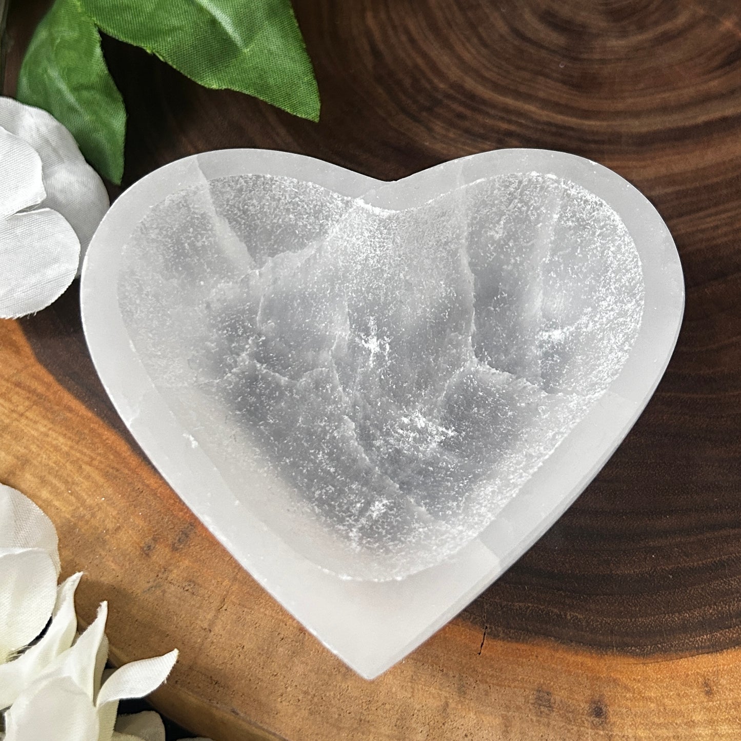 Selenite Bowl - Heart Shaped