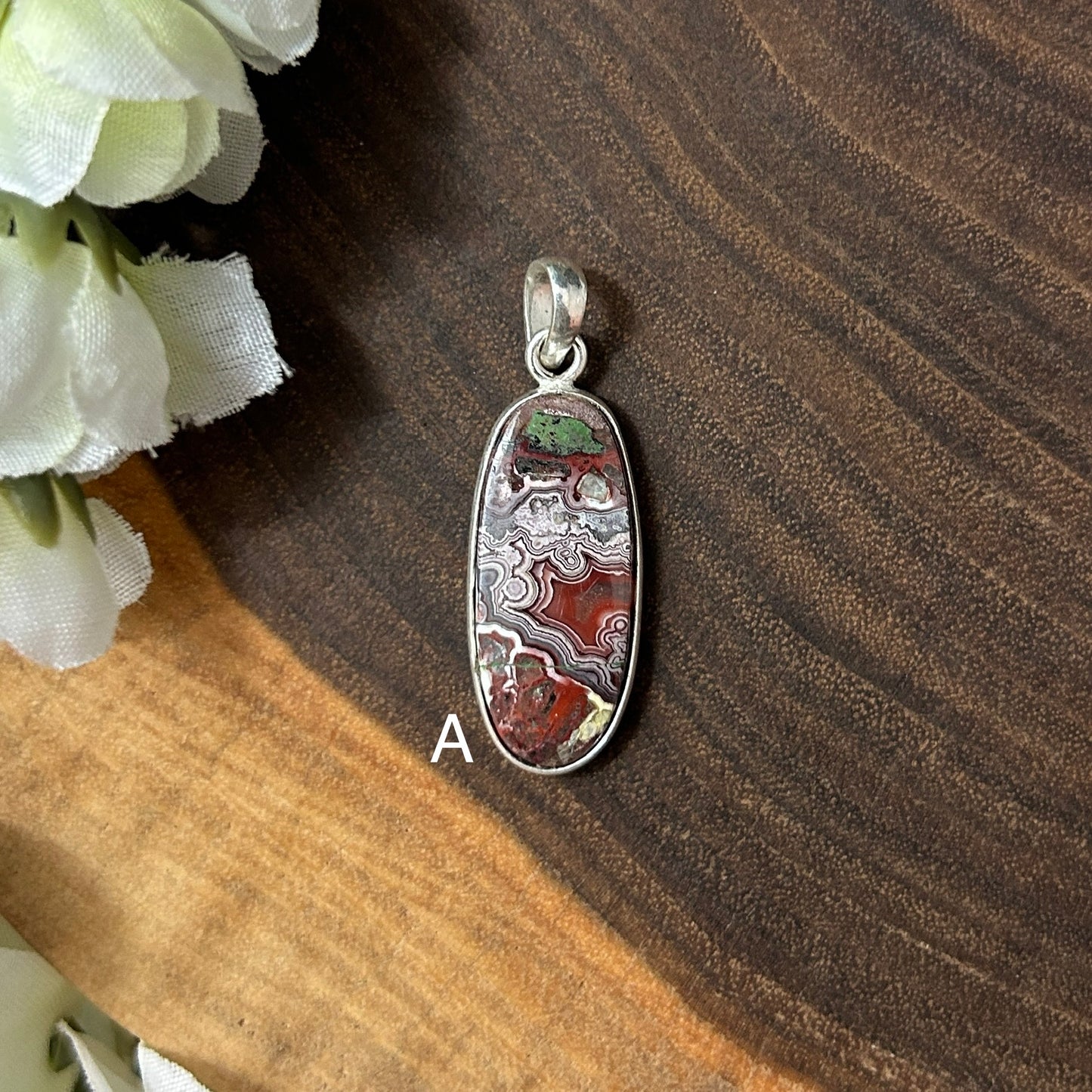 Crazy Lace Agate Pendant