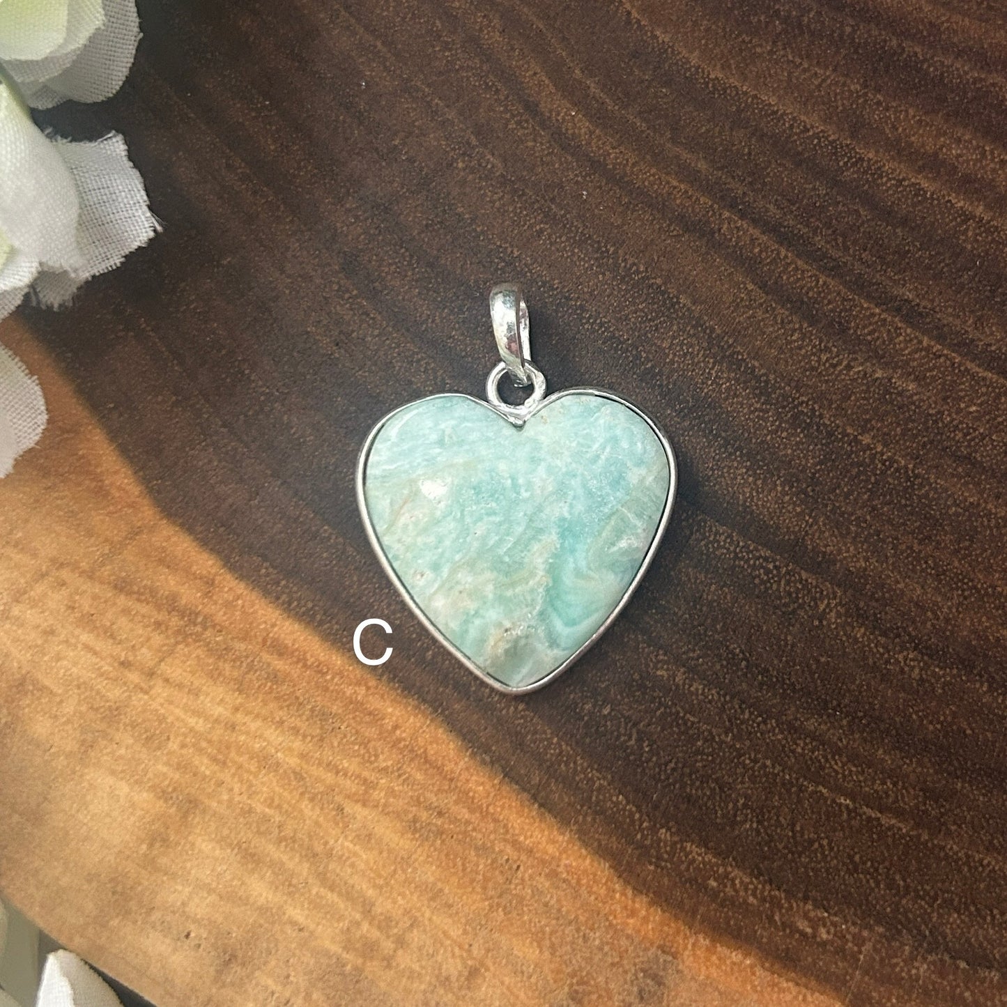 Blue Aragonite Pendant