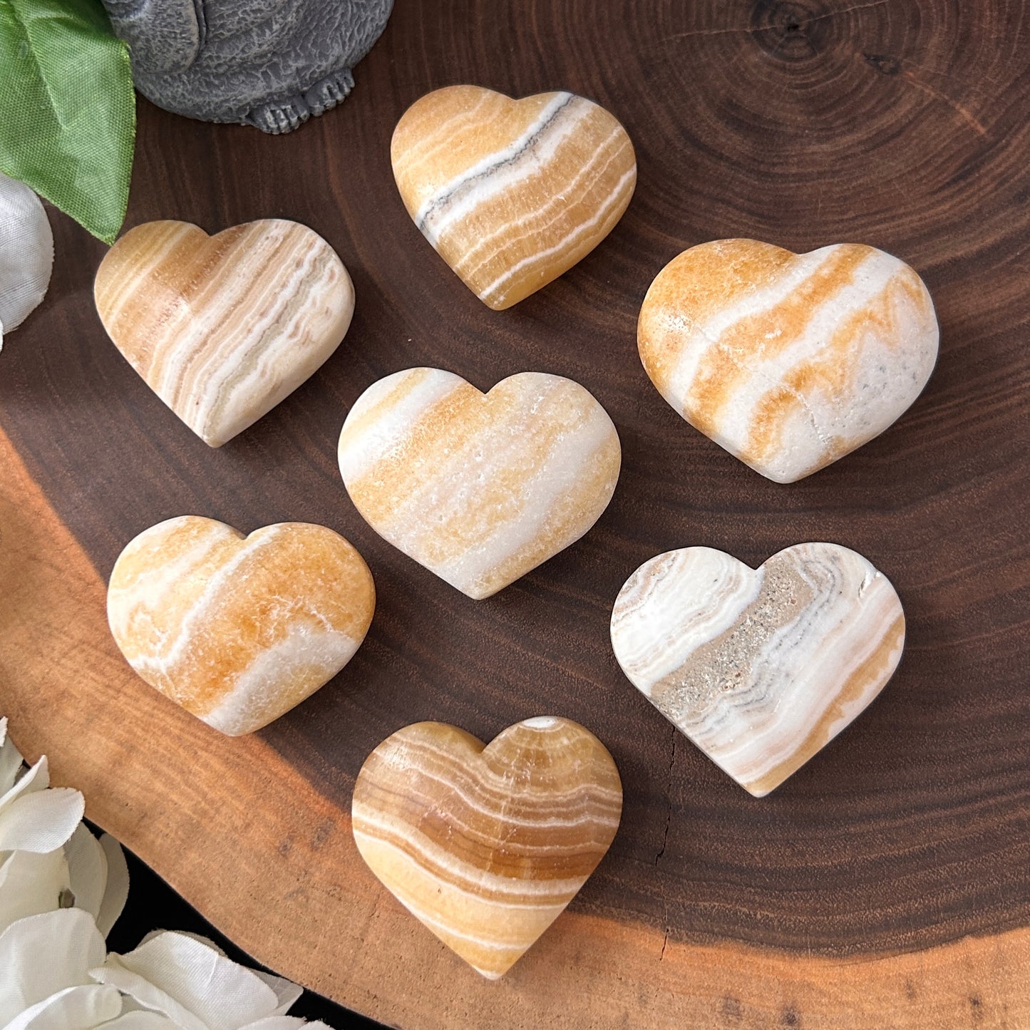 Orange Calcite Heart