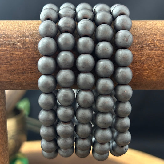 Matte Hematite 8mm Stretch Bracelet