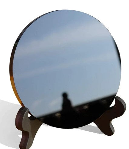 Black Obsidian Scrying Mirror w/ Stand