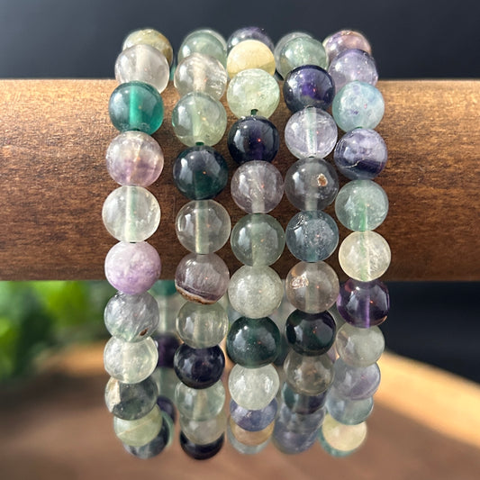 Rainbow Fluorite 8mm Stretch Bracelet