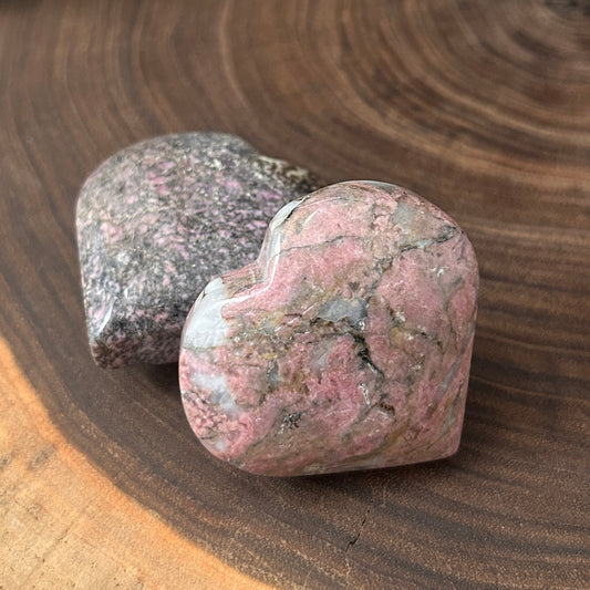 Rhodonite Puffy Heart