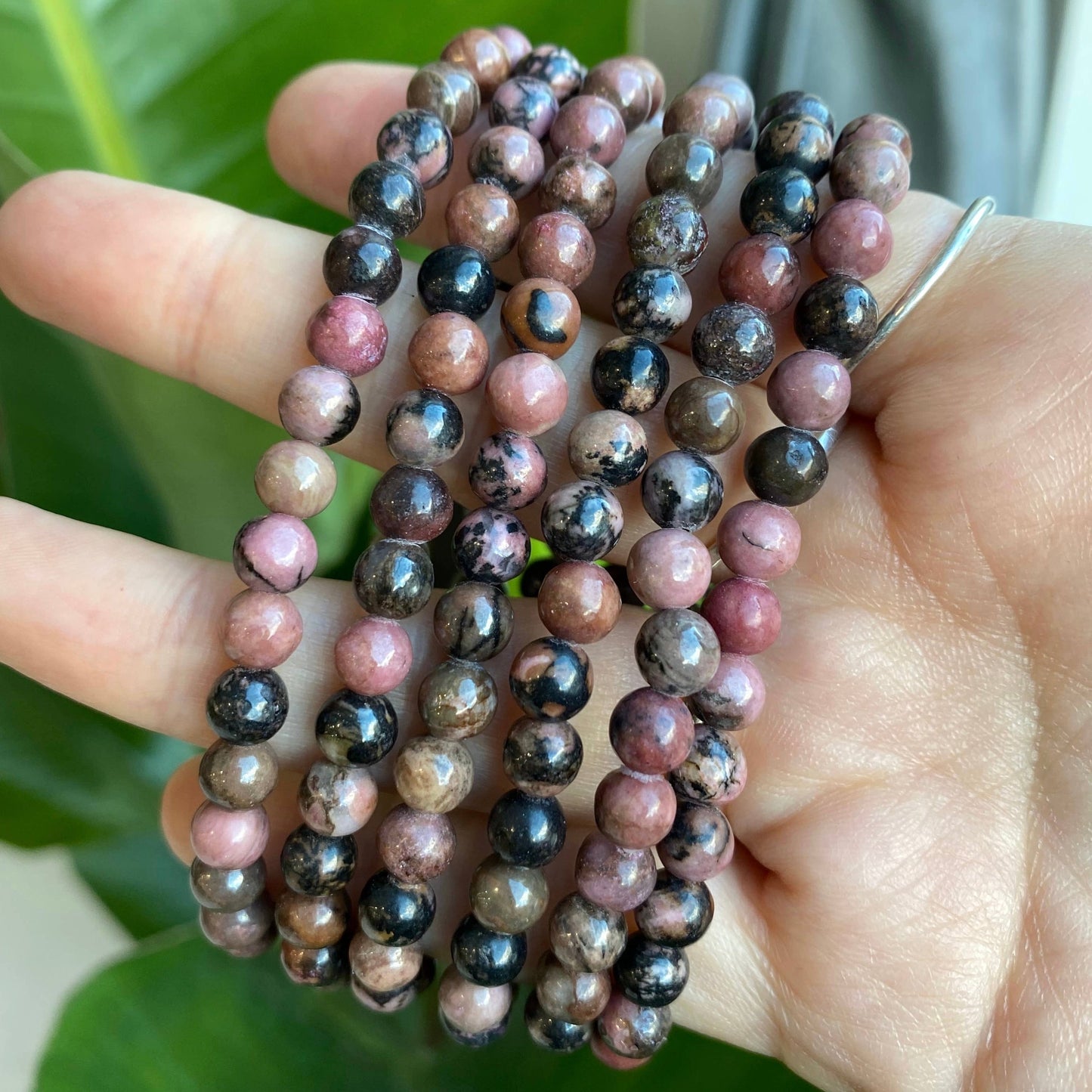 Rhodonite 6mm Stretch Bracelet