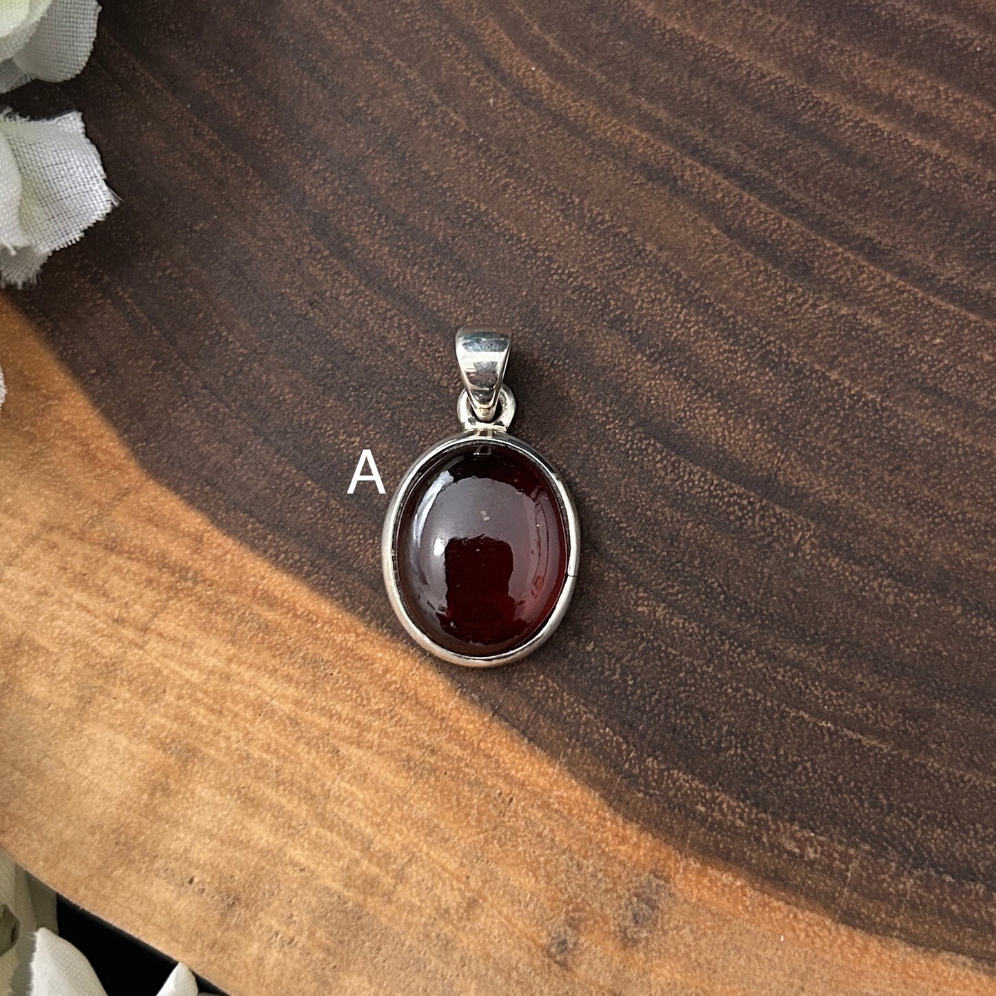 Hessonite Garnet Pendant