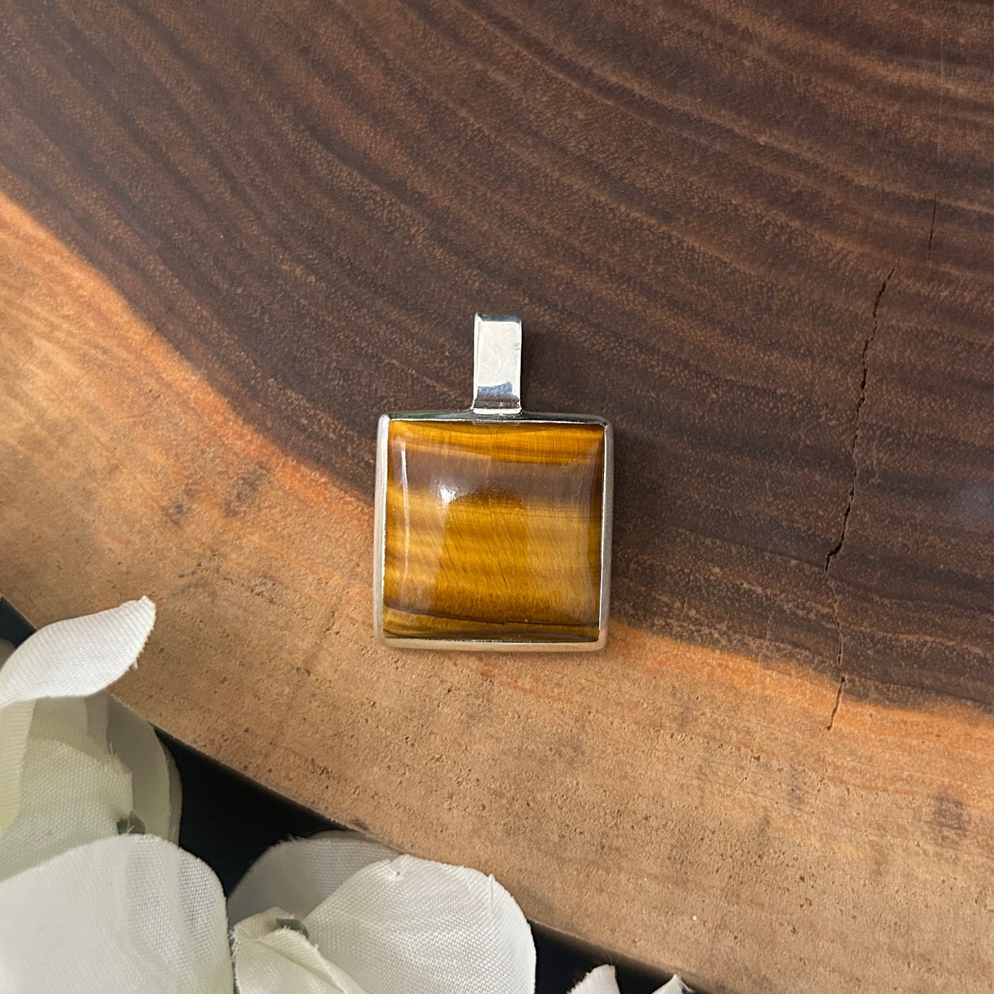 Tiger's Eye Square Pendant