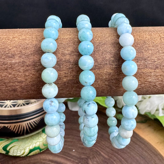 Larimar 6mm Stretch Bracelet