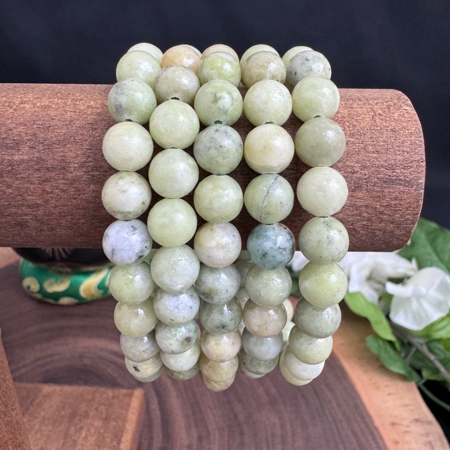 Chinese Jade 8mm Stretch Bracelet