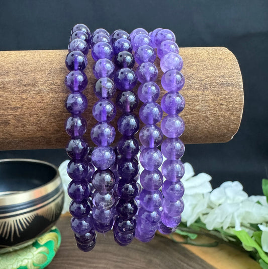 Amethyst 6mm Stretch Bracelet