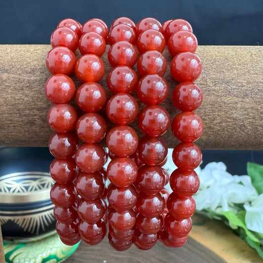 Carnelian 8mm Stretch Bracelet