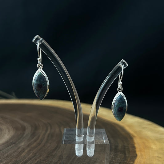 Ruby in Kyanite Drop Earrings