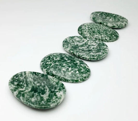 Green Dot Jade Worrystone