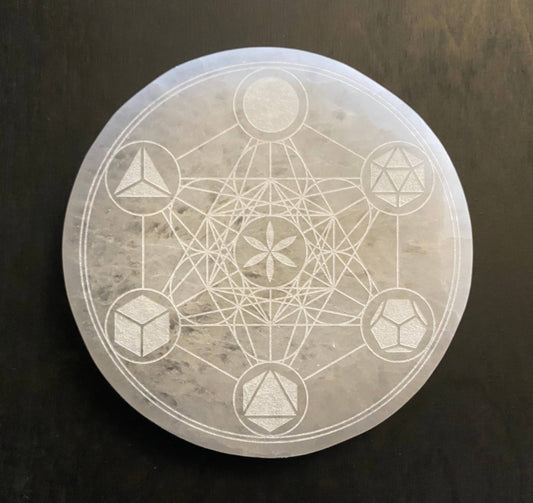 Metatron's Cube Platonic Solids Charging Plate