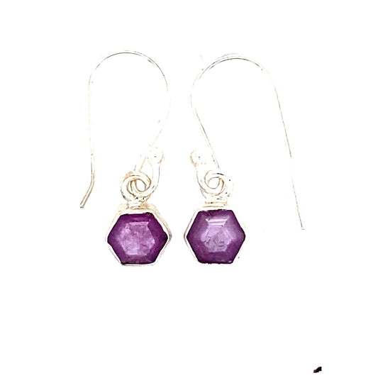 Ruby Star Stalactite Earrings