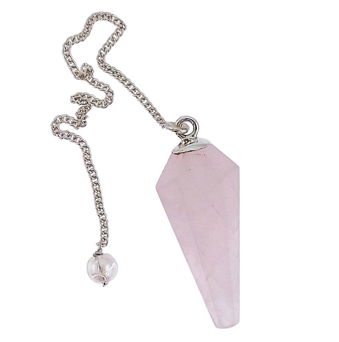 Pendulum - Rose Quartz Faceted