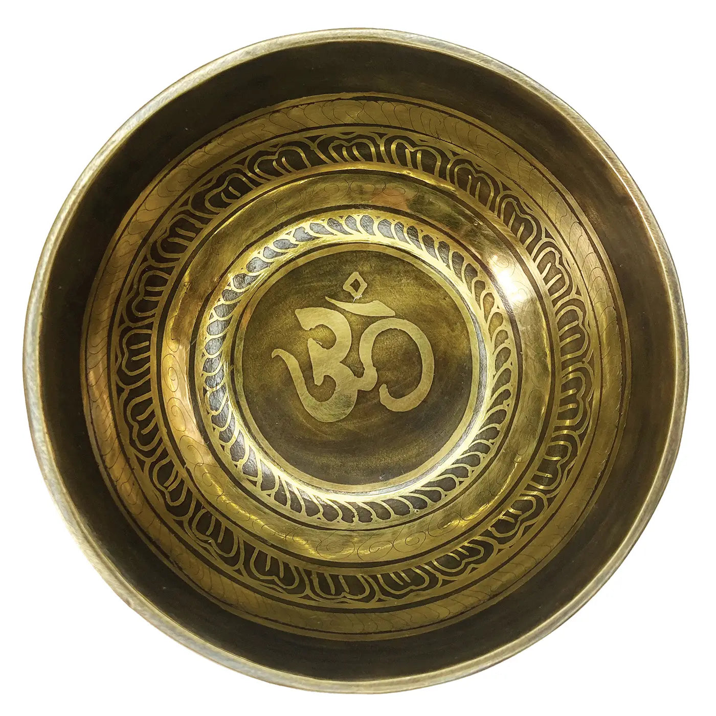 5.5" Engraved Om Mantra Singing Bowl - Solar Plexus