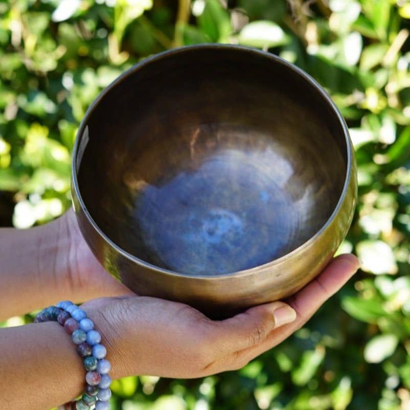 5" Antique Tibetan Singing Bowl - Crown