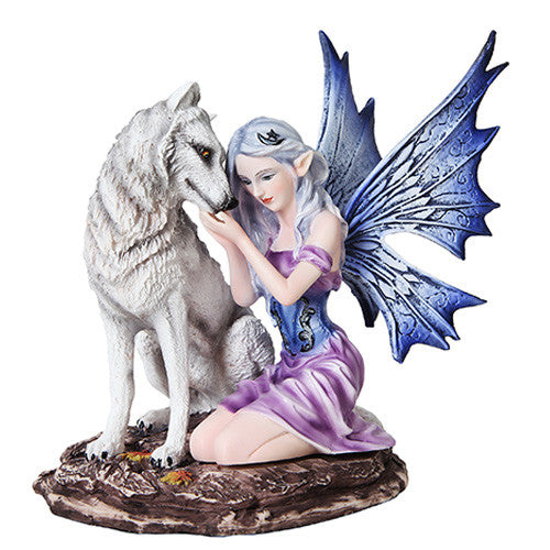 Fairy w/Wolf Statue