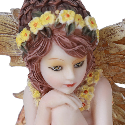 Small Sitting Fairy Statue w/Acorn Hat