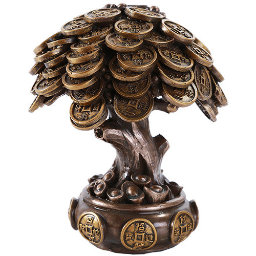 Bronzed Fengshui Tree Statue