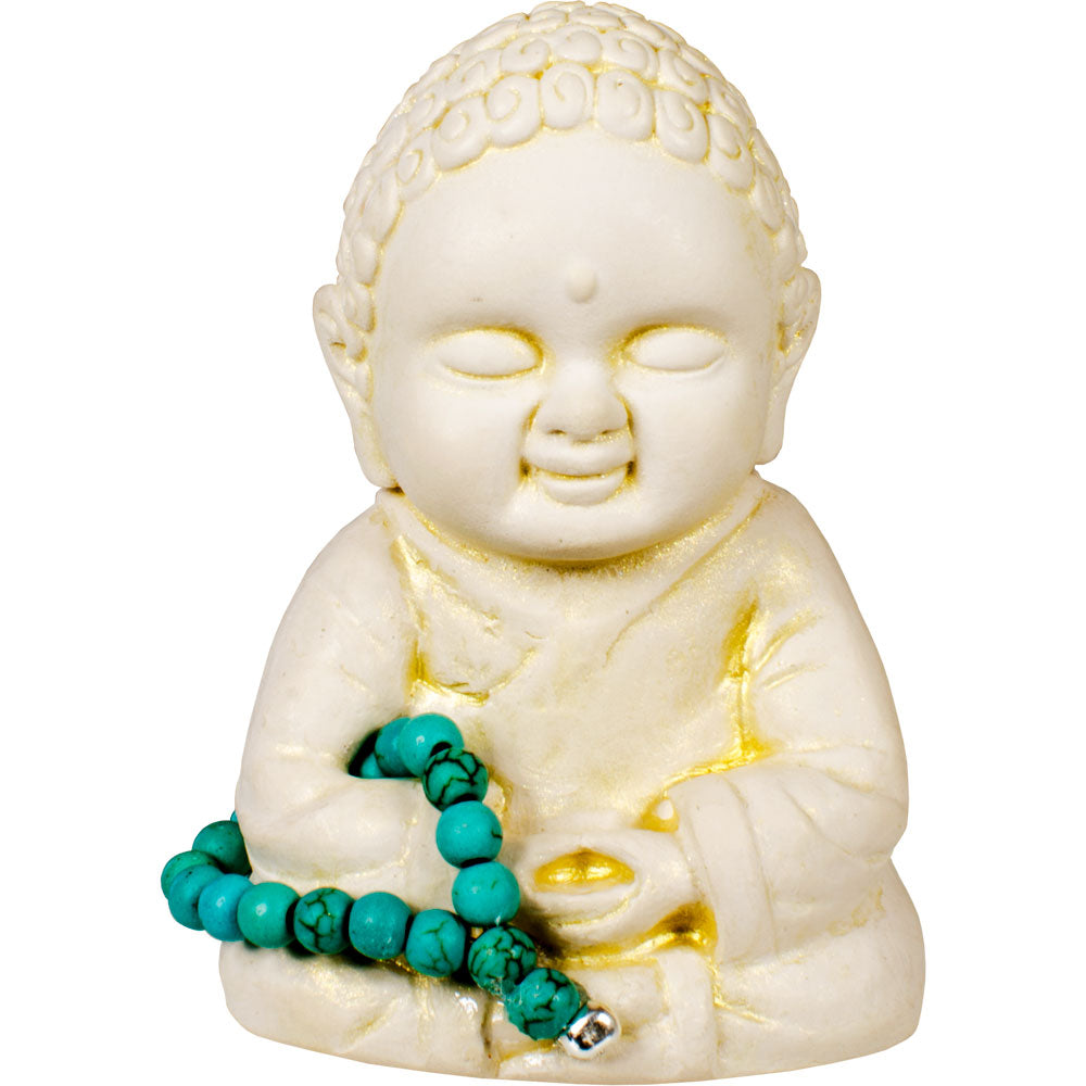 Gypsum Buddha Figurine - Meditation 2.75"
