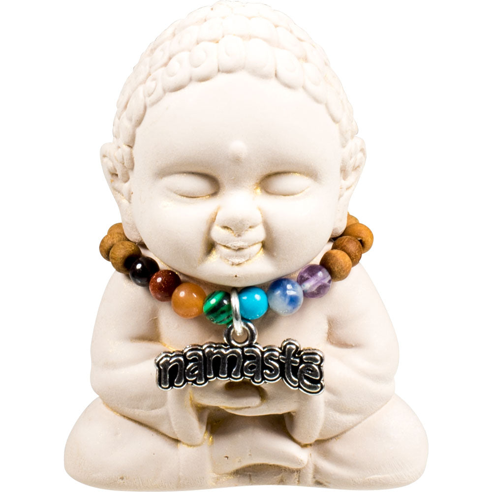 Gypsum Buddha Figurine - Namaste 2.5"