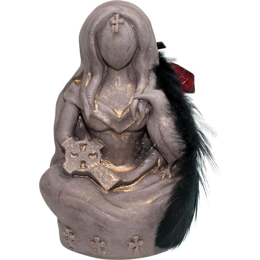 Gypsum Figurine - Morrigan Raven Goddess 3"