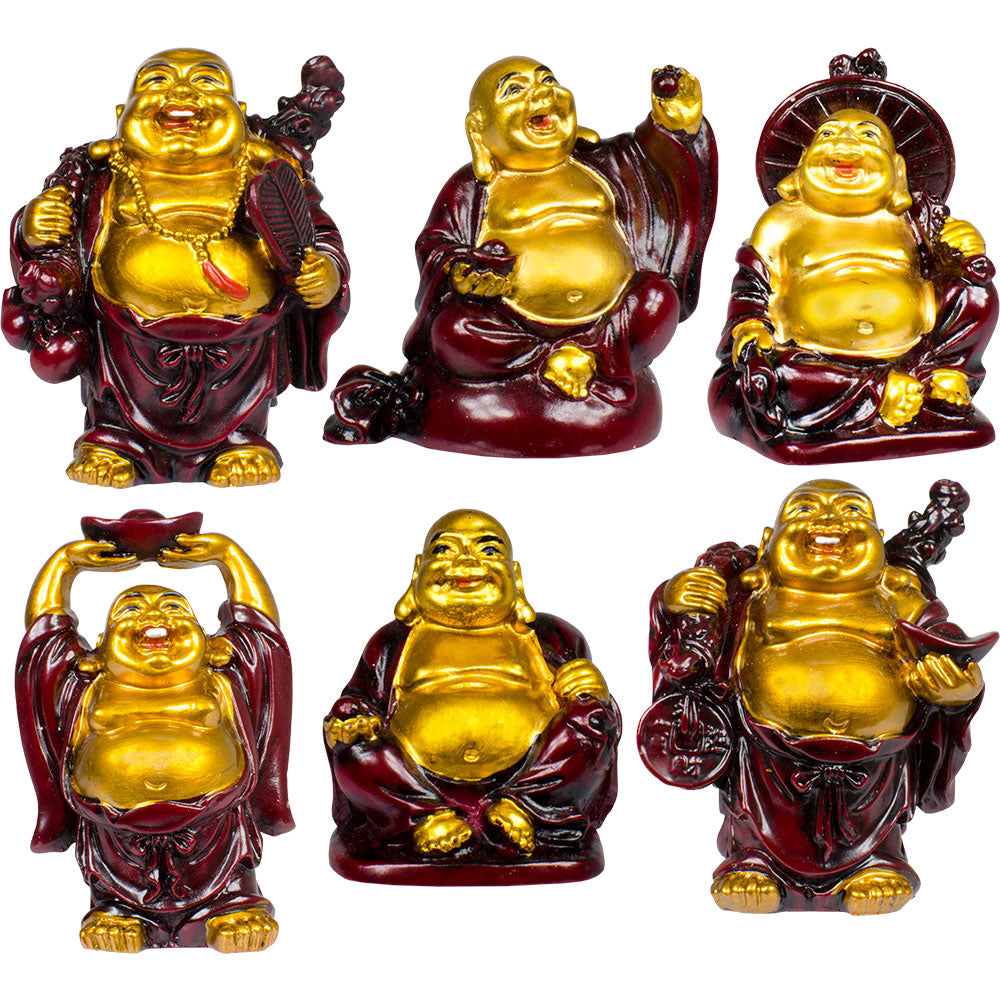 Feng Shui Buddha - Gold & Red