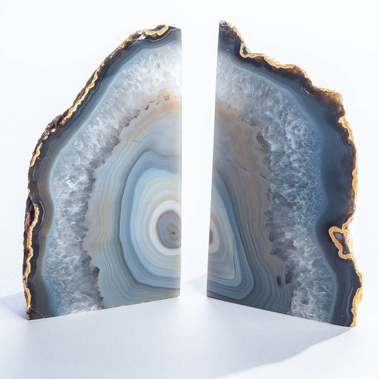 Natural Agate Bookends