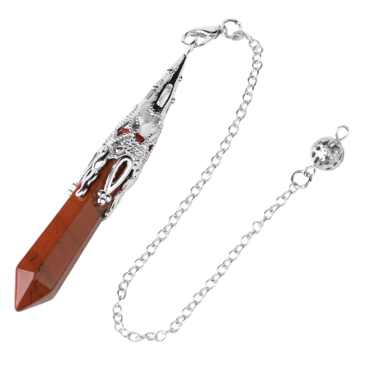 Pendulum - Red Jasper Silver