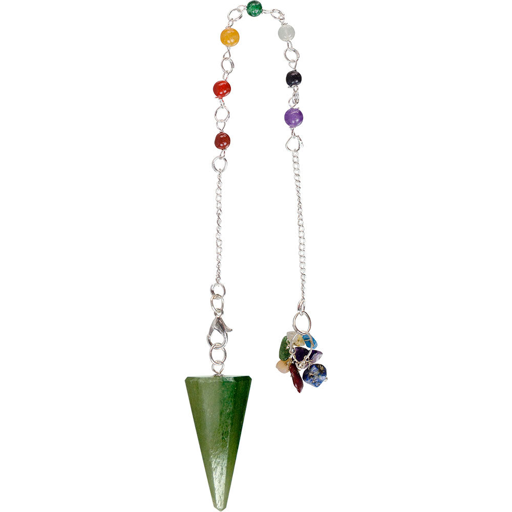 Pendulum - Hexagonal Green Aventurine - Chakra Chain
