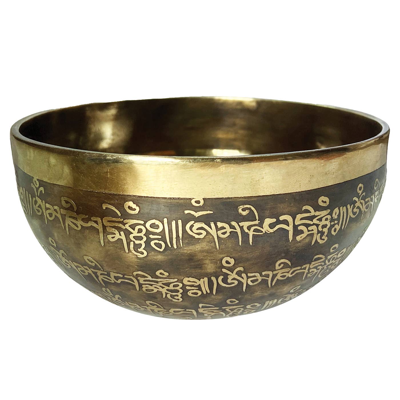 5.5" Engraved Om Mantra Singing Bowl - Solar Plexus